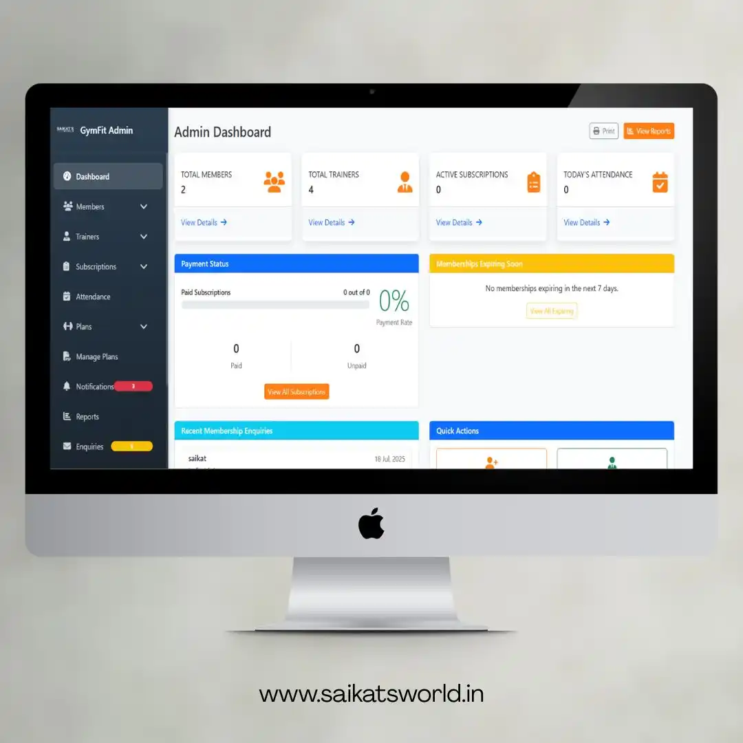 GymFit - Fitness & Gym ERP preview