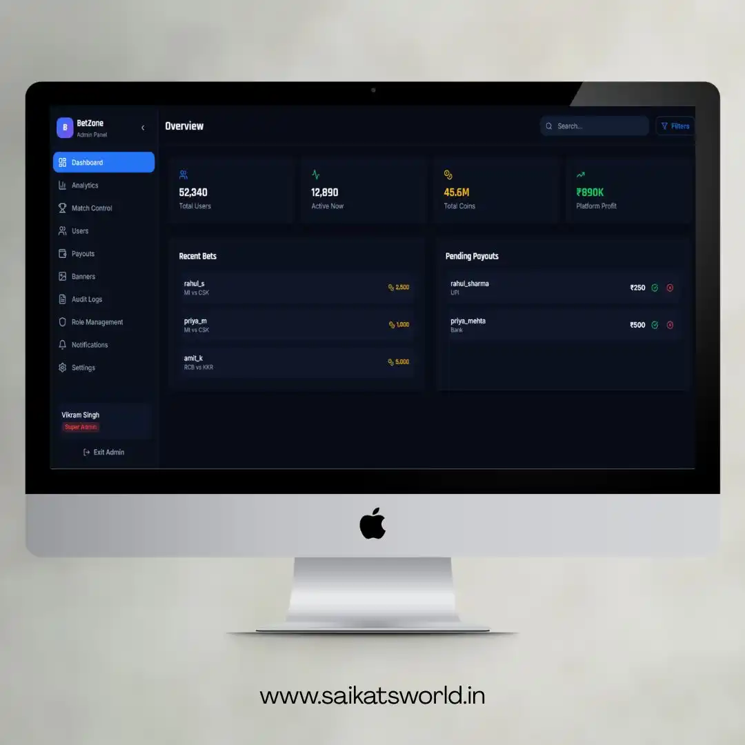BetZone Gaming Control Center preview