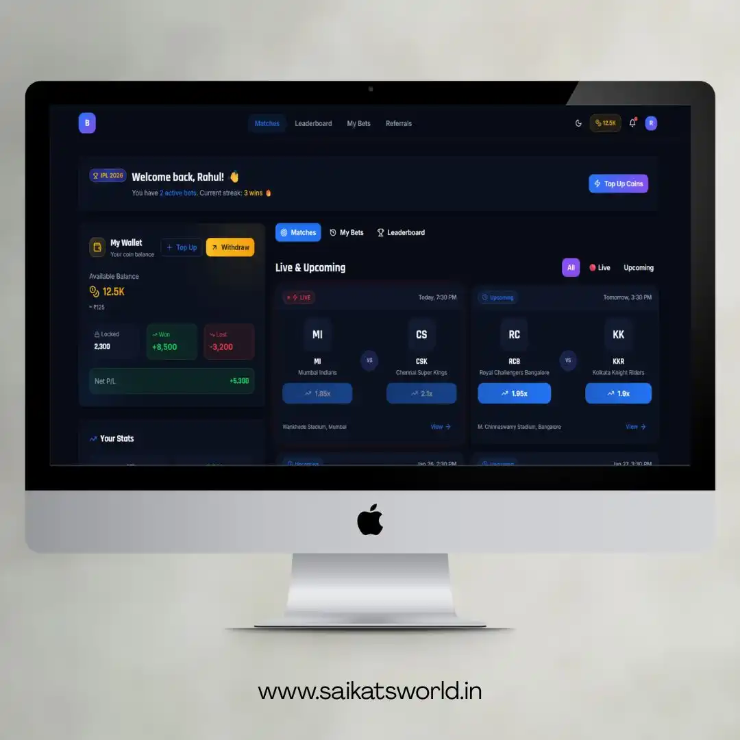 BetZone Live Match Prediction Portal preview