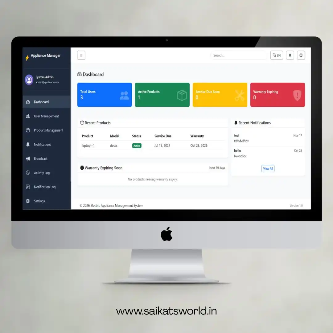 Appliance Manager - Warranty & Service ERP preview