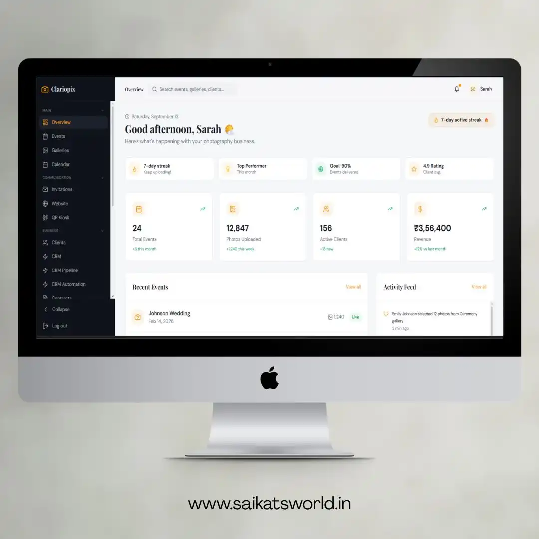 Clariopix Studio & Gallery CRM preview
