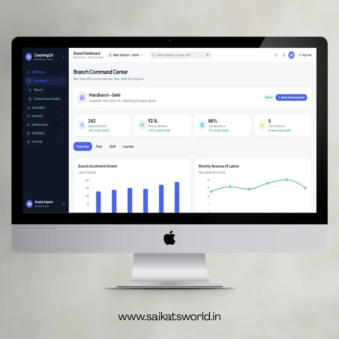 CoachingOS - Institute Management ERP preview